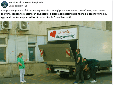 Orvosi gépek és adományok díjmentes fuvarozása és szállítása budapesti kórházakba