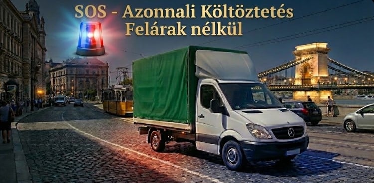 SOS Költöztetés Azonnal Felárak Nélkül