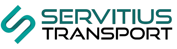 Servitius Transport logó és a költöztetés Budapesten, Vidéken, Európában szlogen.